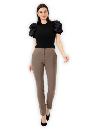 Mink Dress Pants Comfort High Waist Straight Leg Pants