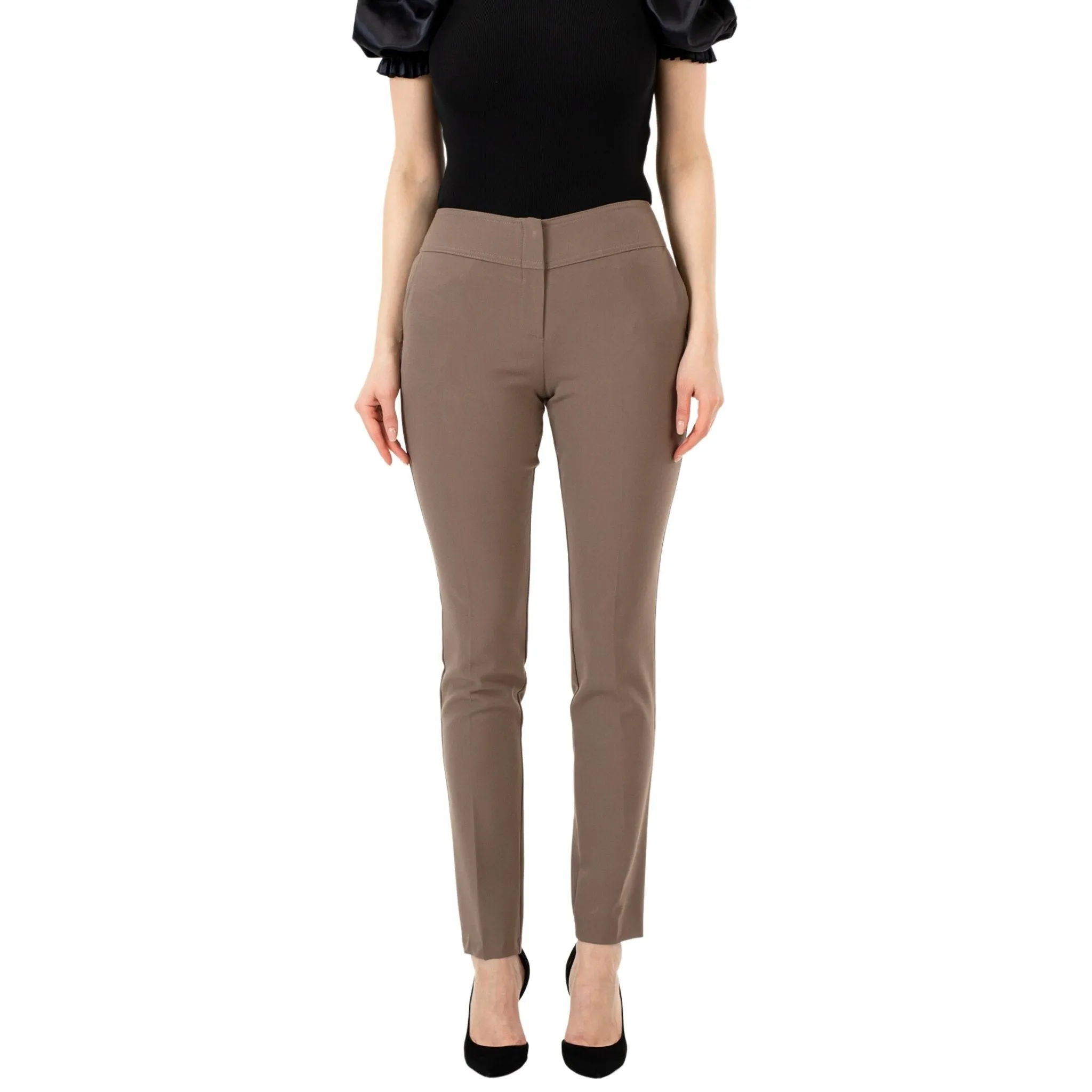 Mink Dress Pants Comfort High Waist Straight Leg Pants