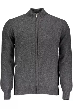 North Sails Gray Wool Men Cardigan