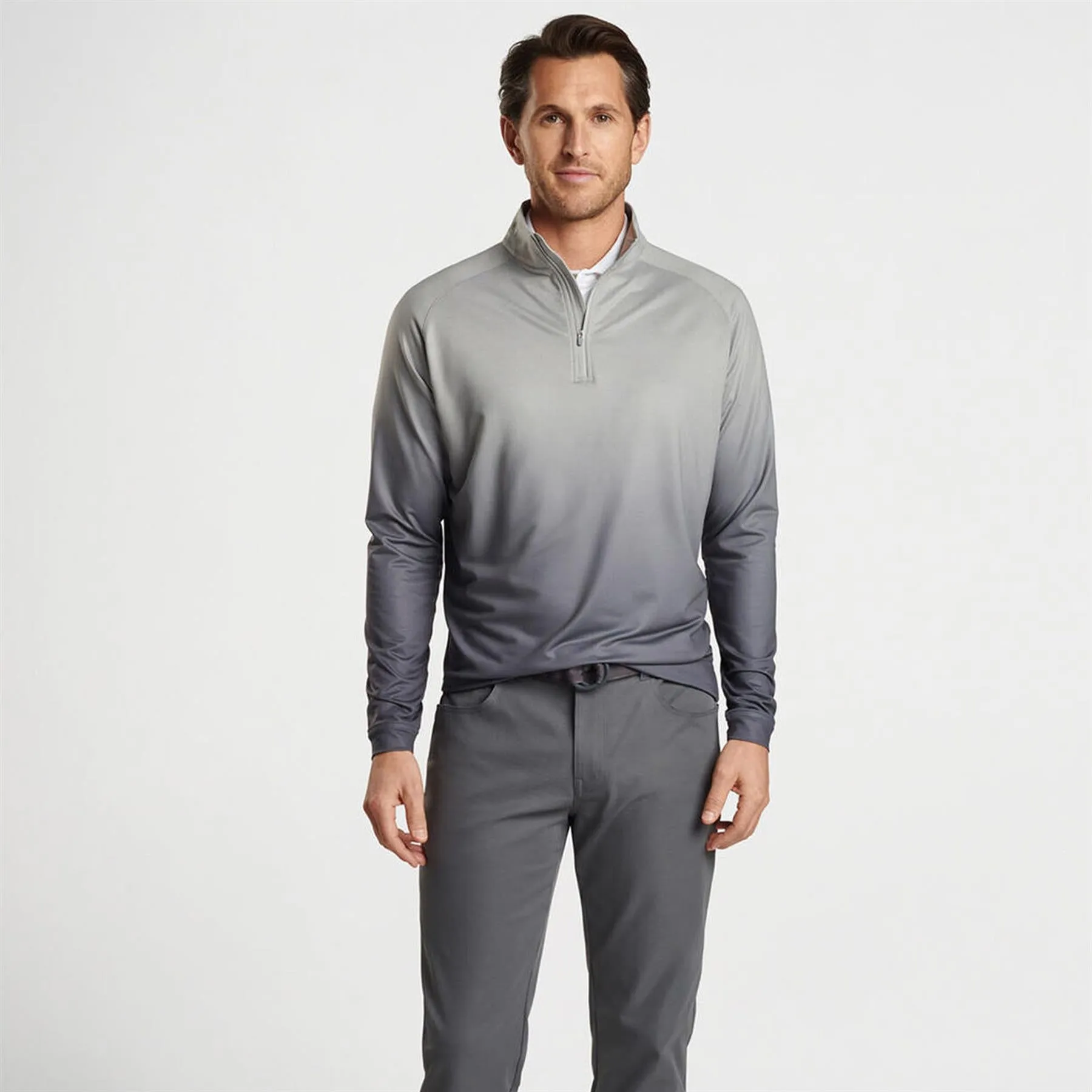 Perth Ombre Performance Quarter Zip Gale Grey - AW24