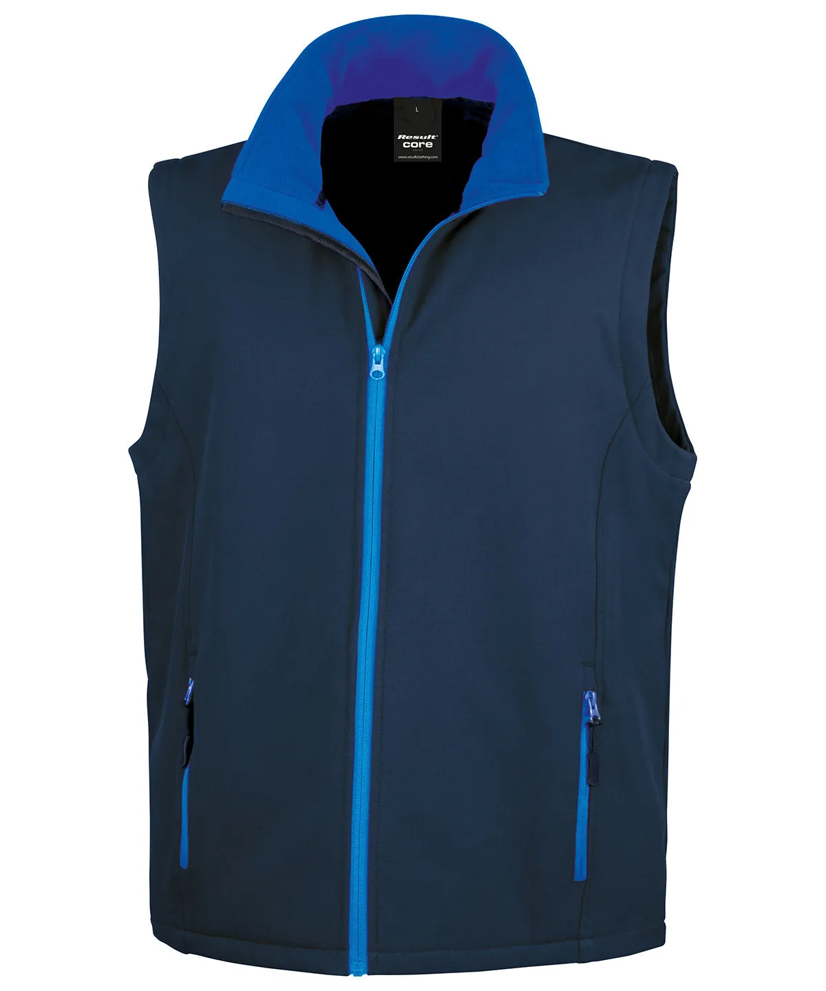 Printable softshell bodywarmer | Navy/Royal