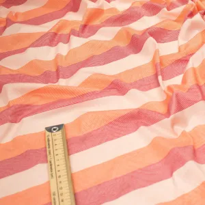 Printed Knits Design-106 Orange & Red Stripes