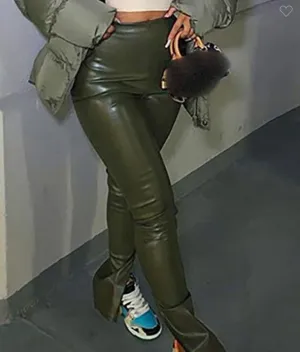 "Get It Girl" High Waist Leather Pants