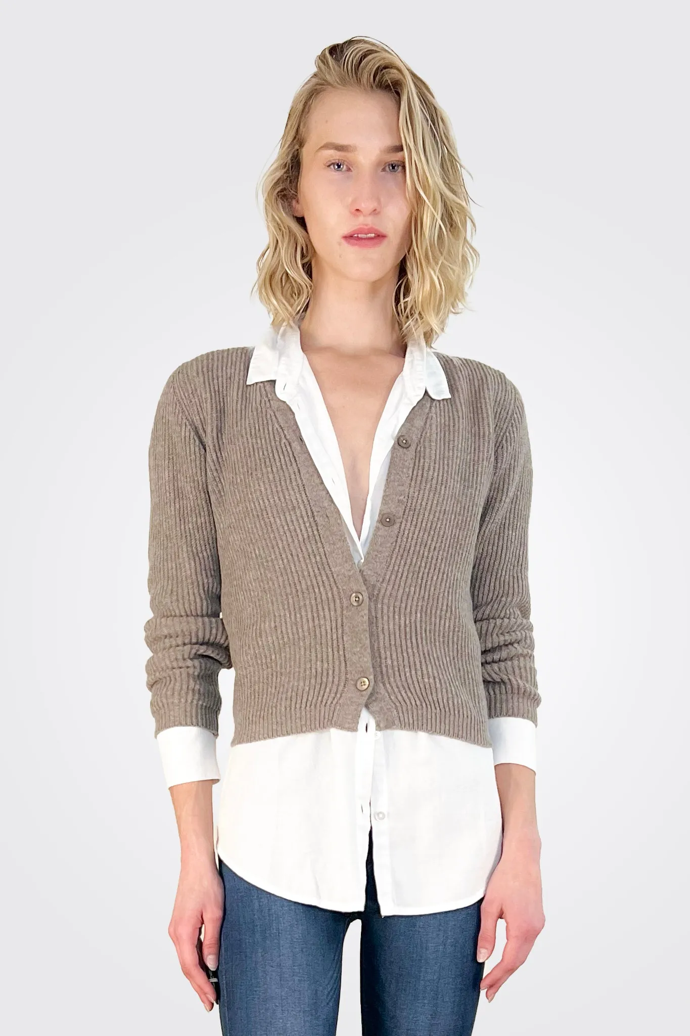 Rib Cardigan - Drift