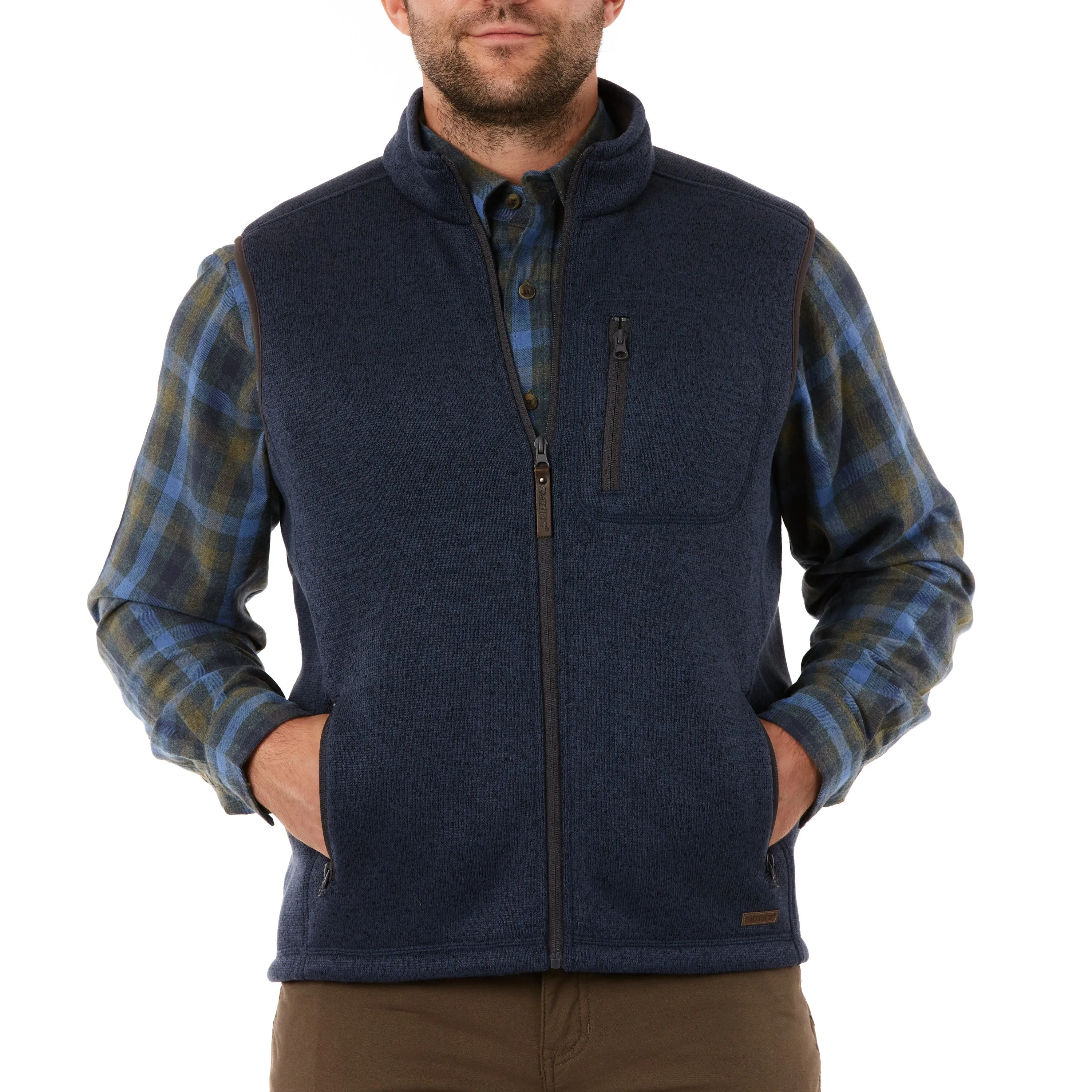 SHERPA-LINED SWEATER FLEECE VEST