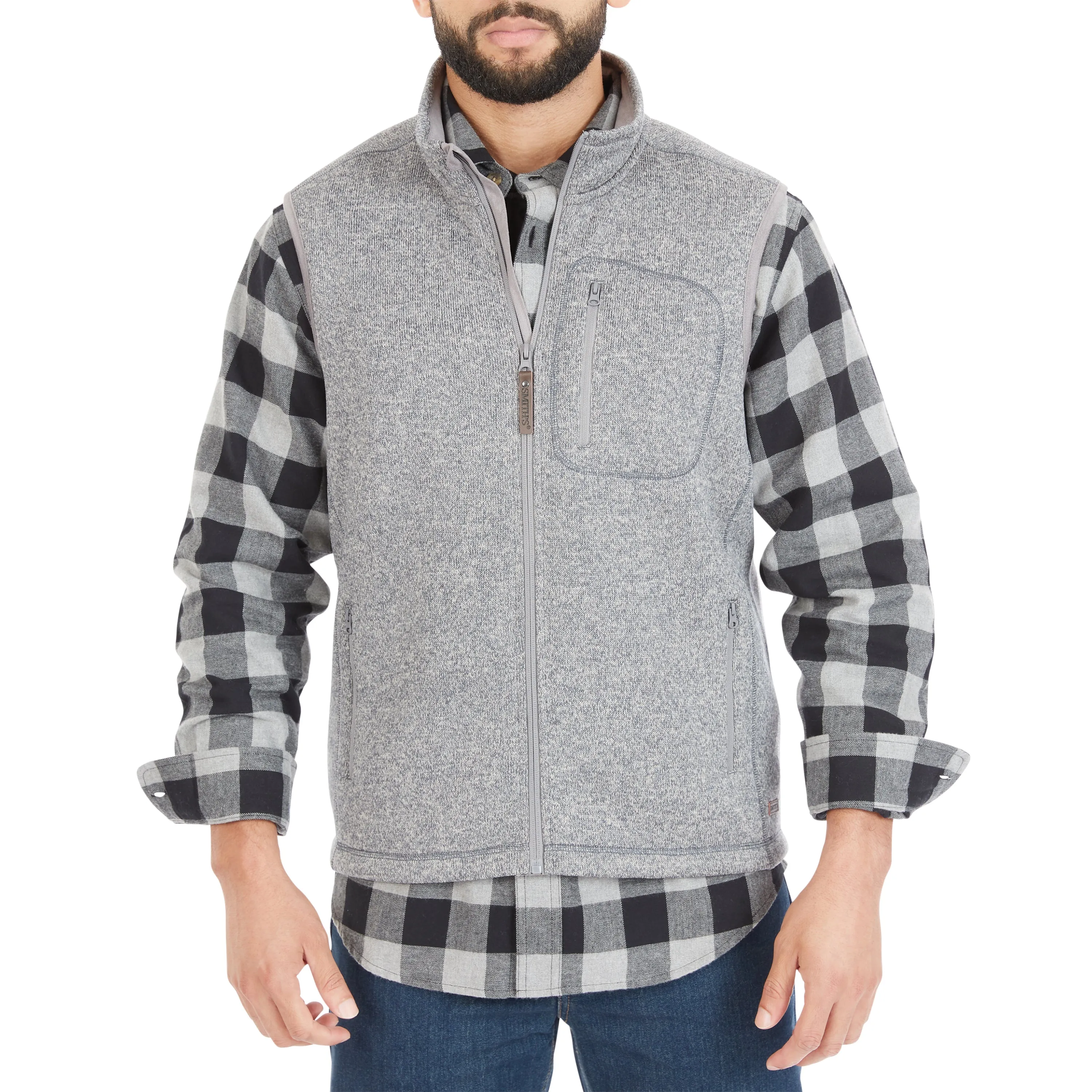 SHERPA-LINED SWEATER FLEECE VEST