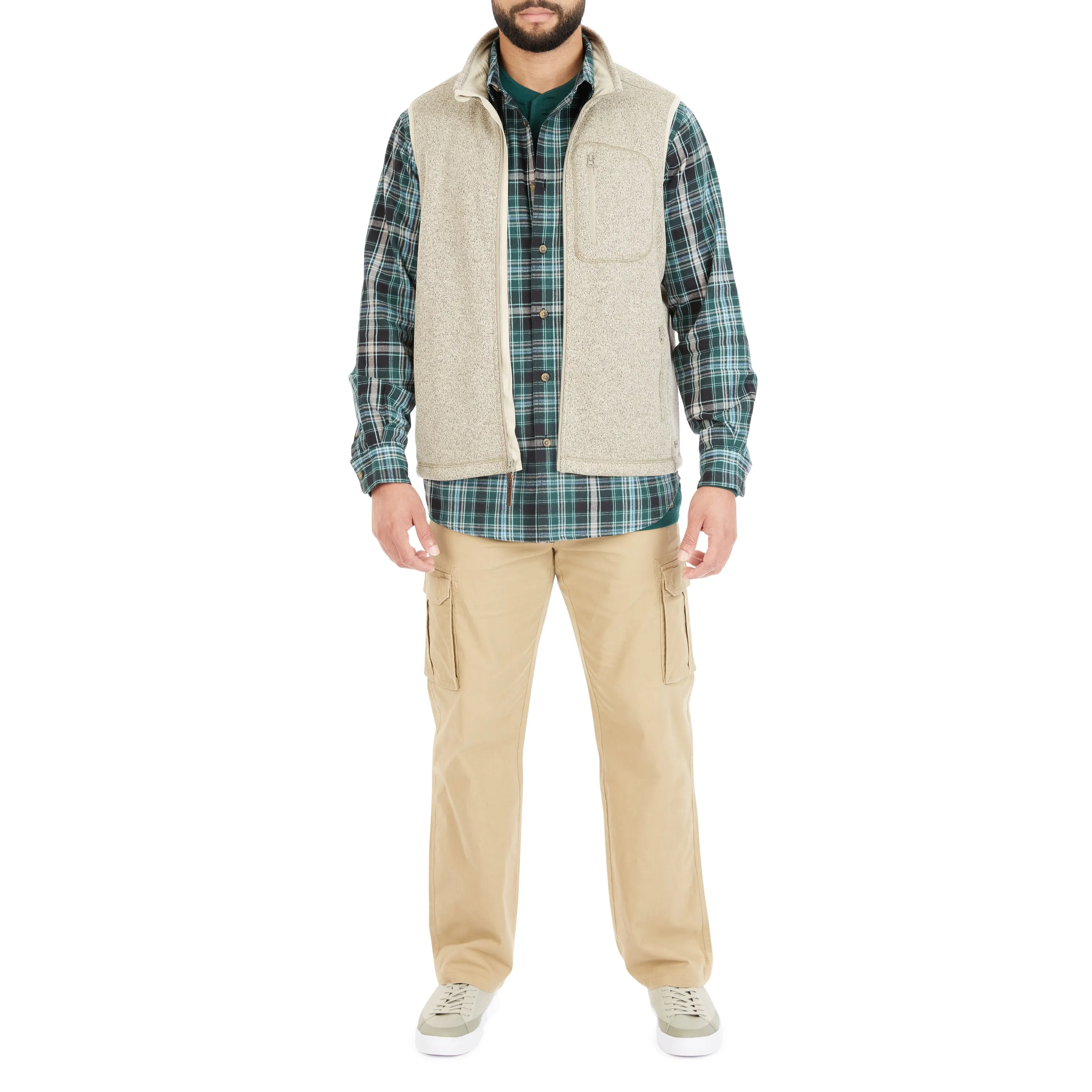 SHERPA-LINED SWEATER FLEECE VEST