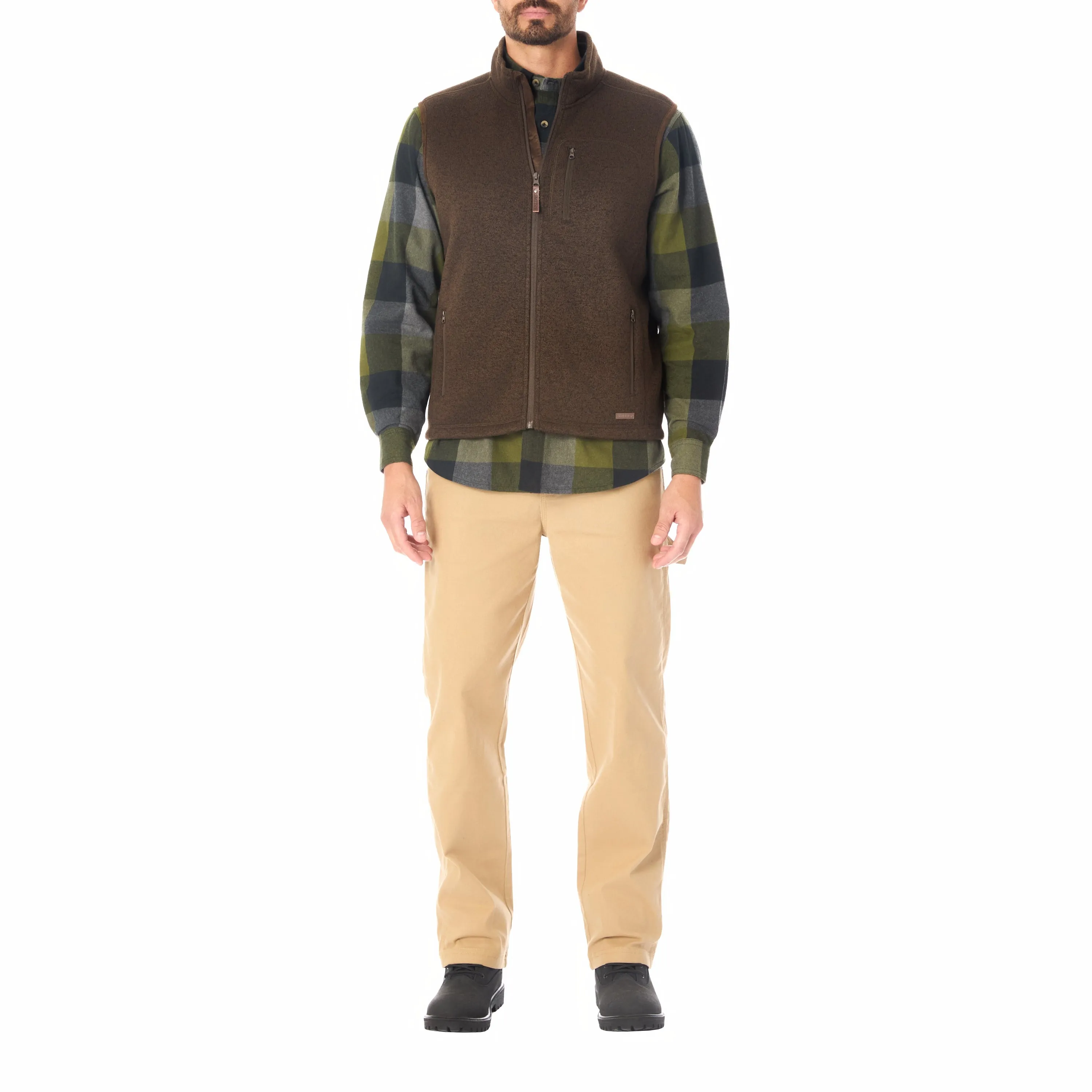 SHERPA-LINED SWEATER FLEECE VEST