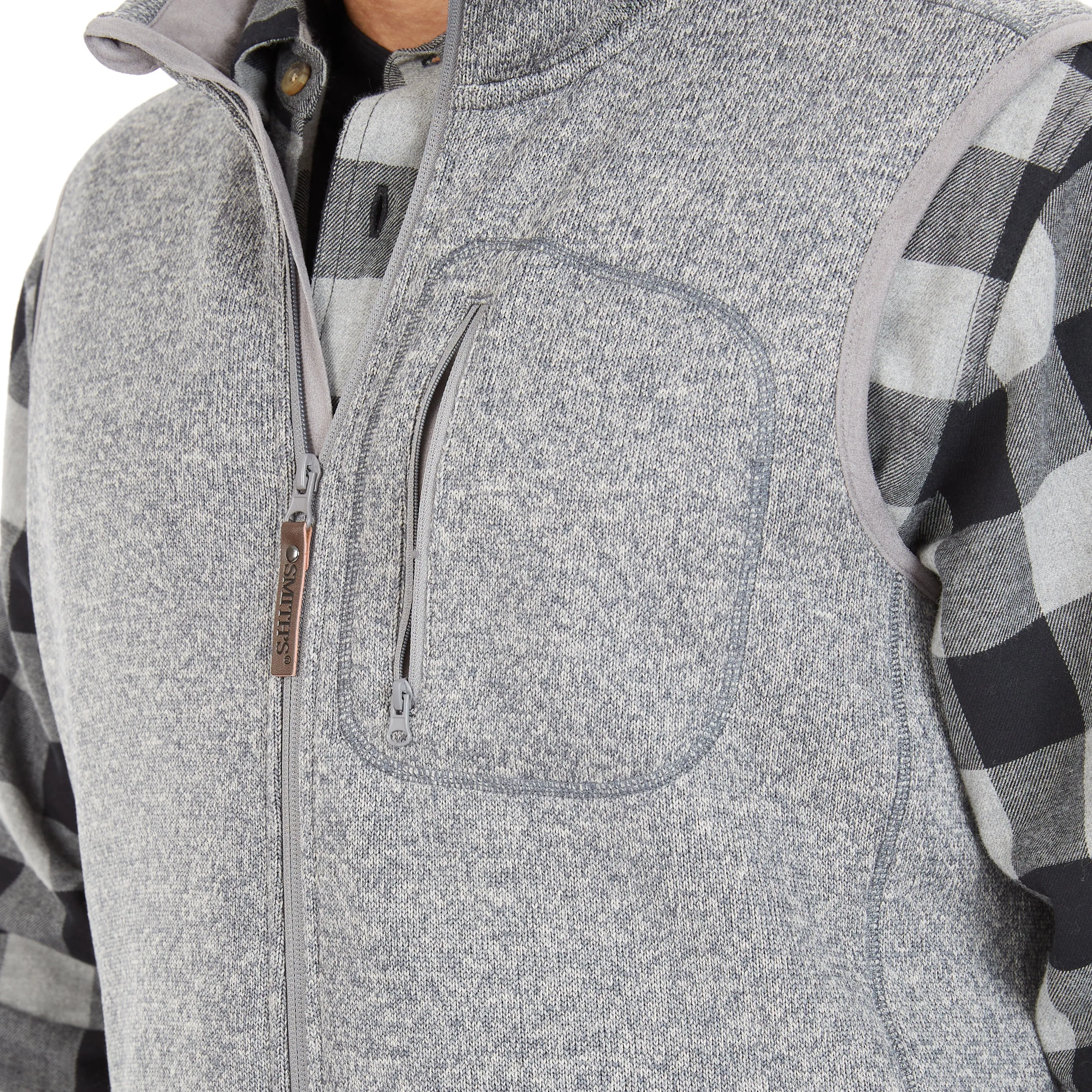 SHERPA-LINED SWEATER FLEECE VEST