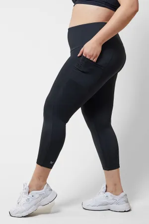 Side Pocket Leggings with Thermal Brushed Fabric Black