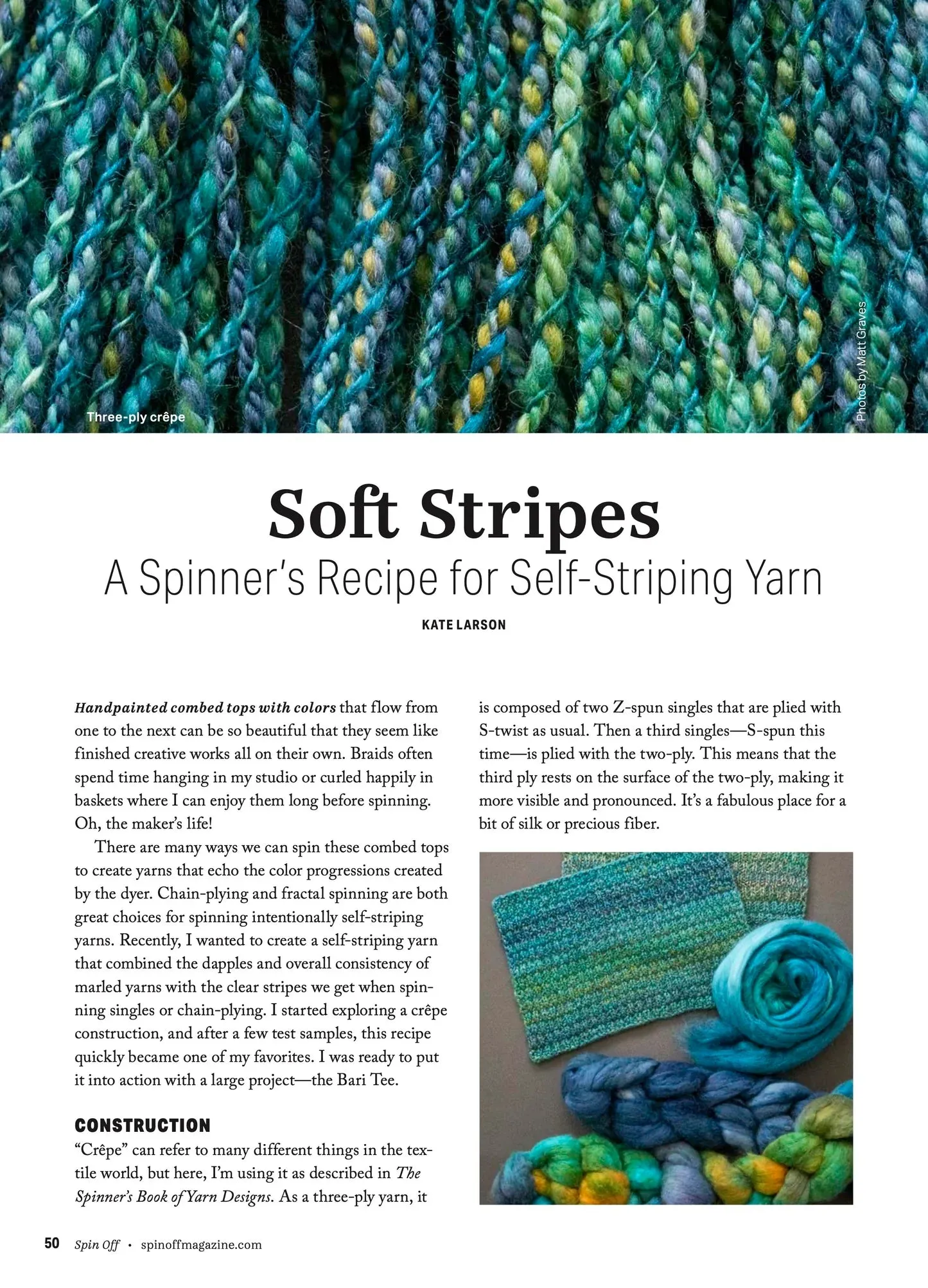 Spin Off - the Art & Craft of Spinning Yarn - Summer 2024 - Vol. XLVIII No. 2