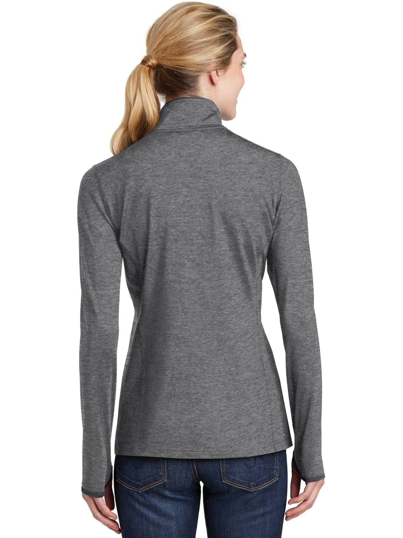 Sport-Tek Ladies Sport-Wick Stretch Contrast Full-Zip Jacket