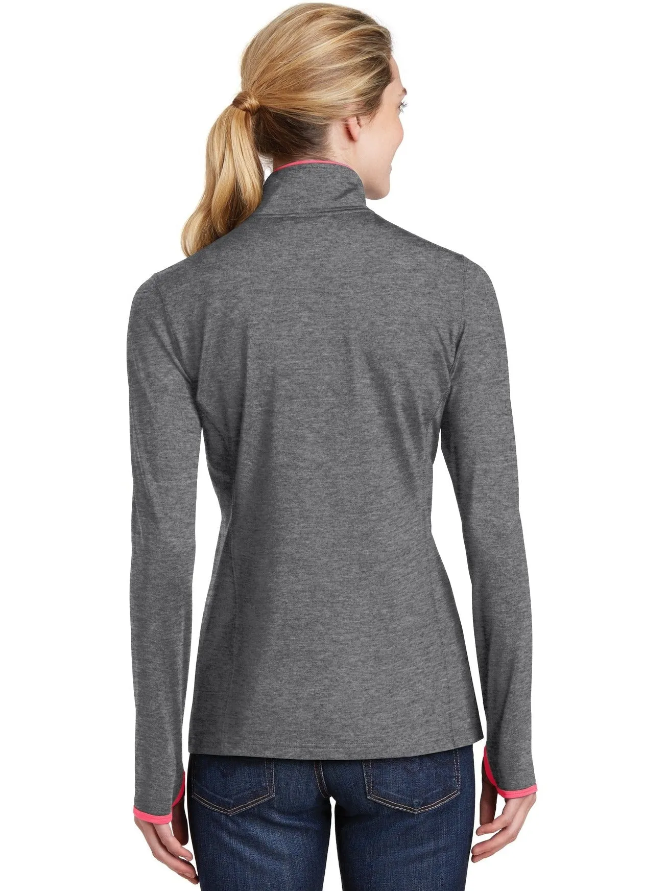 Sport-Tek Ladies Sport-Wick Stretch Contrast Full-Zip Jacket