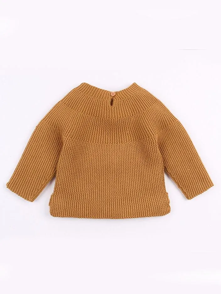 Stylish Solid Color Knitted Sweater