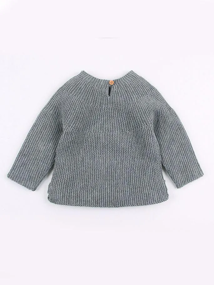 Stylish Solid Color Knitted Sweater