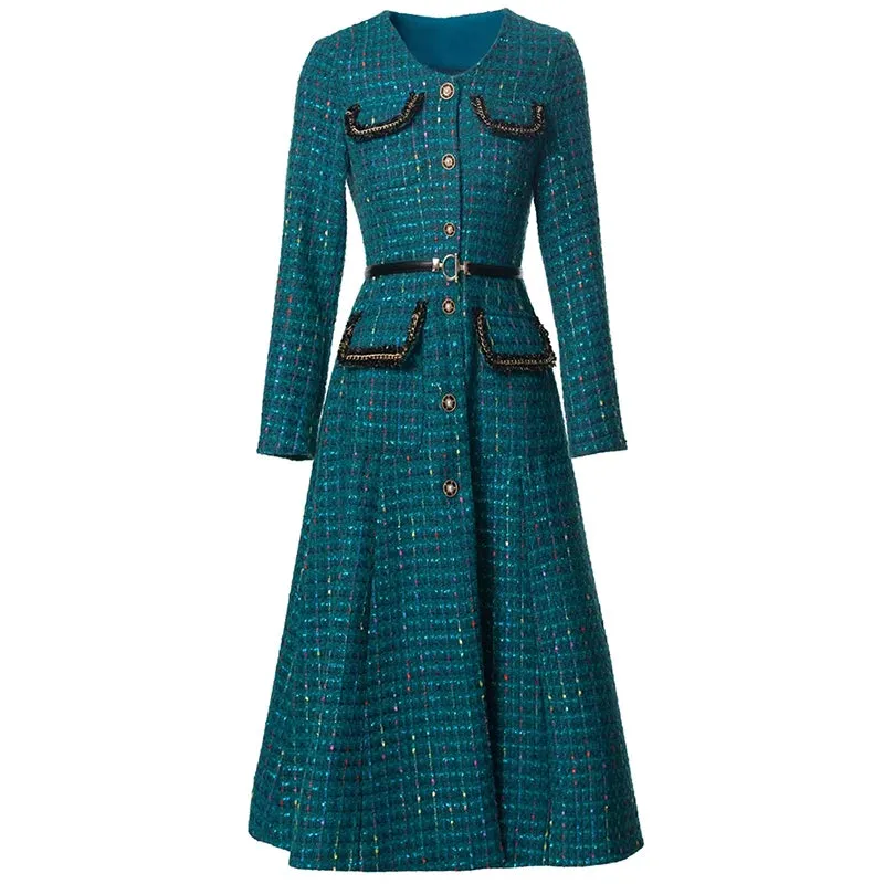 Taylor Plaid Tweed Coat