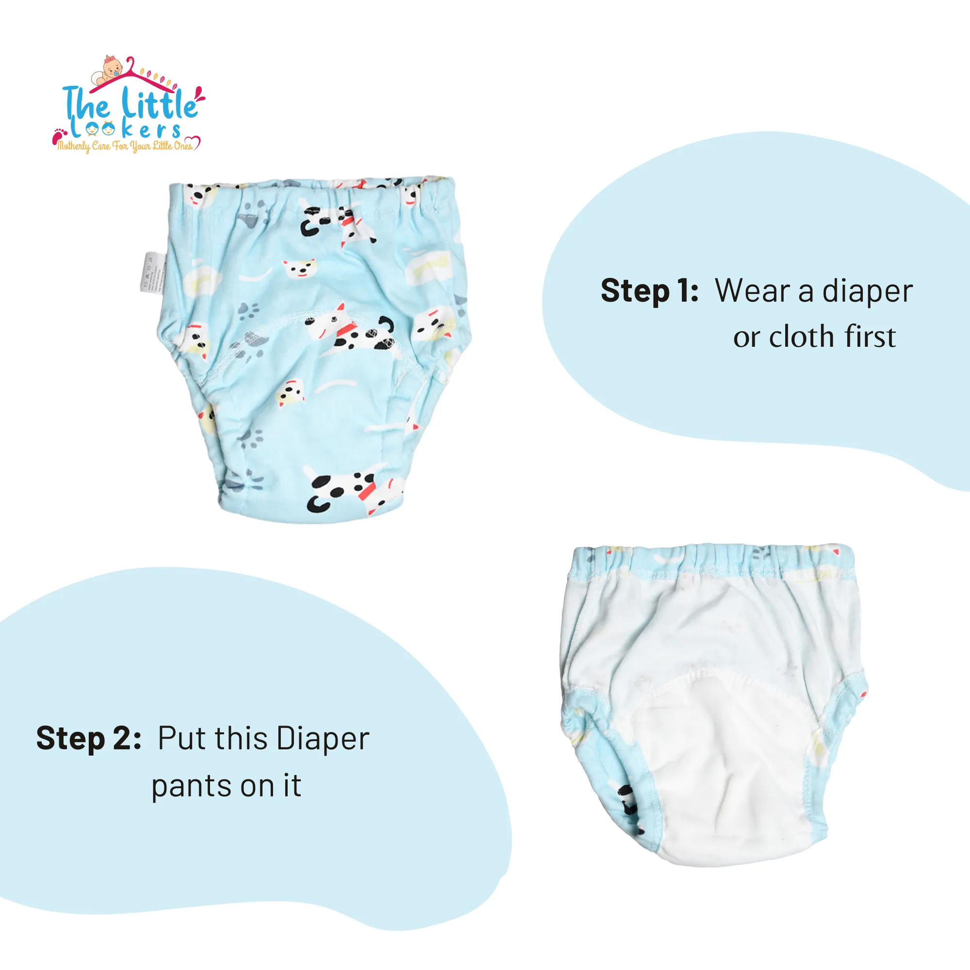 THE LITTLE LOOKERS Potty Training Pants for Babies I Reusable & Waterproof Pull up Underwear | Cloth Diaper for Babies (Pack of 1)