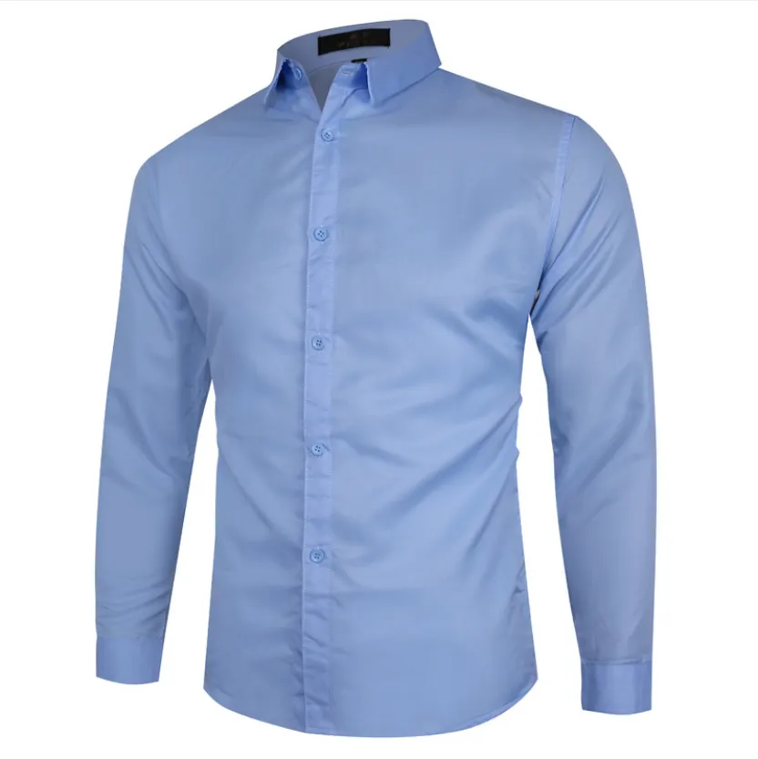 Turndown Collar Oblique Button Up Shirt 7753