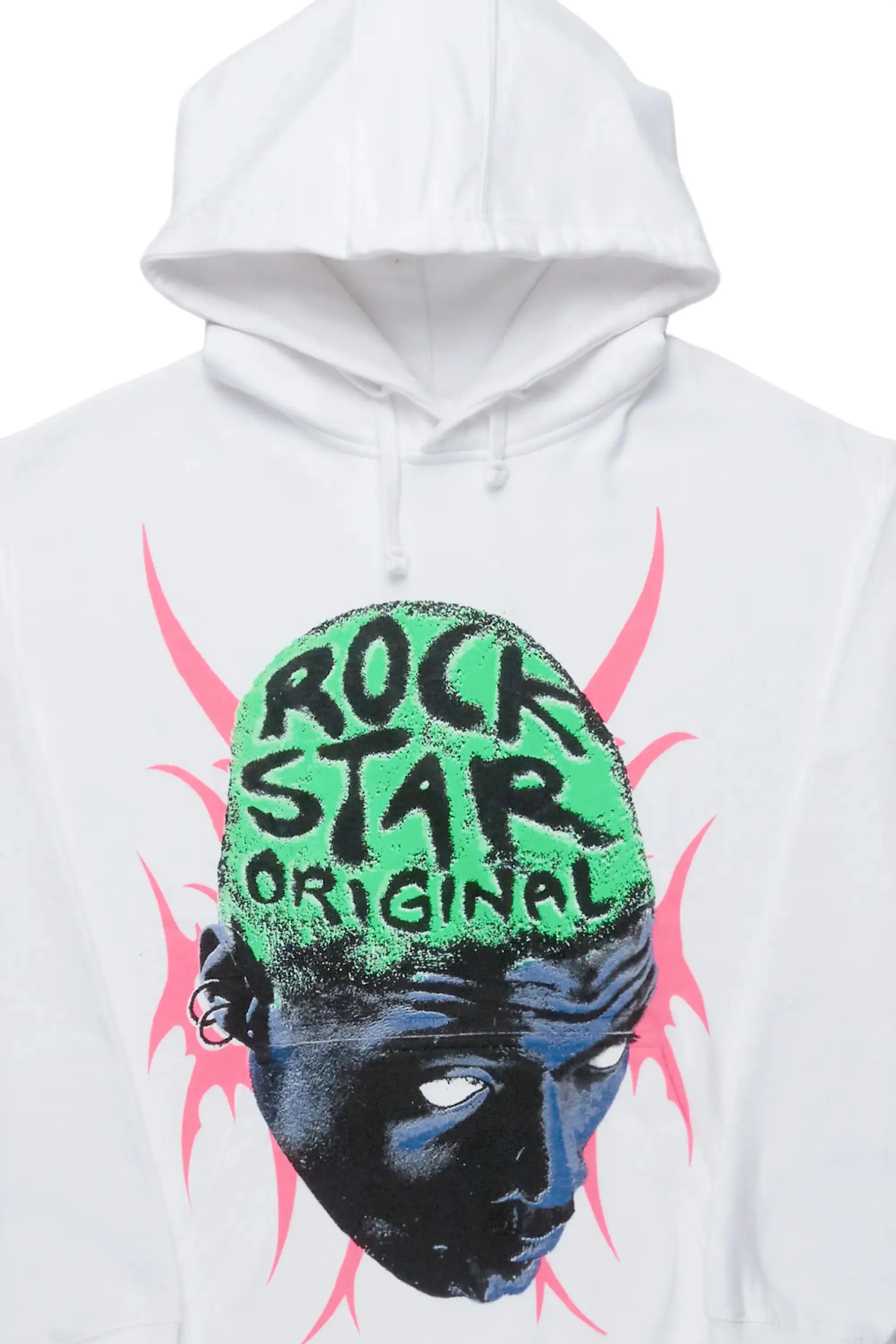 Weave White Graphic Hoodie