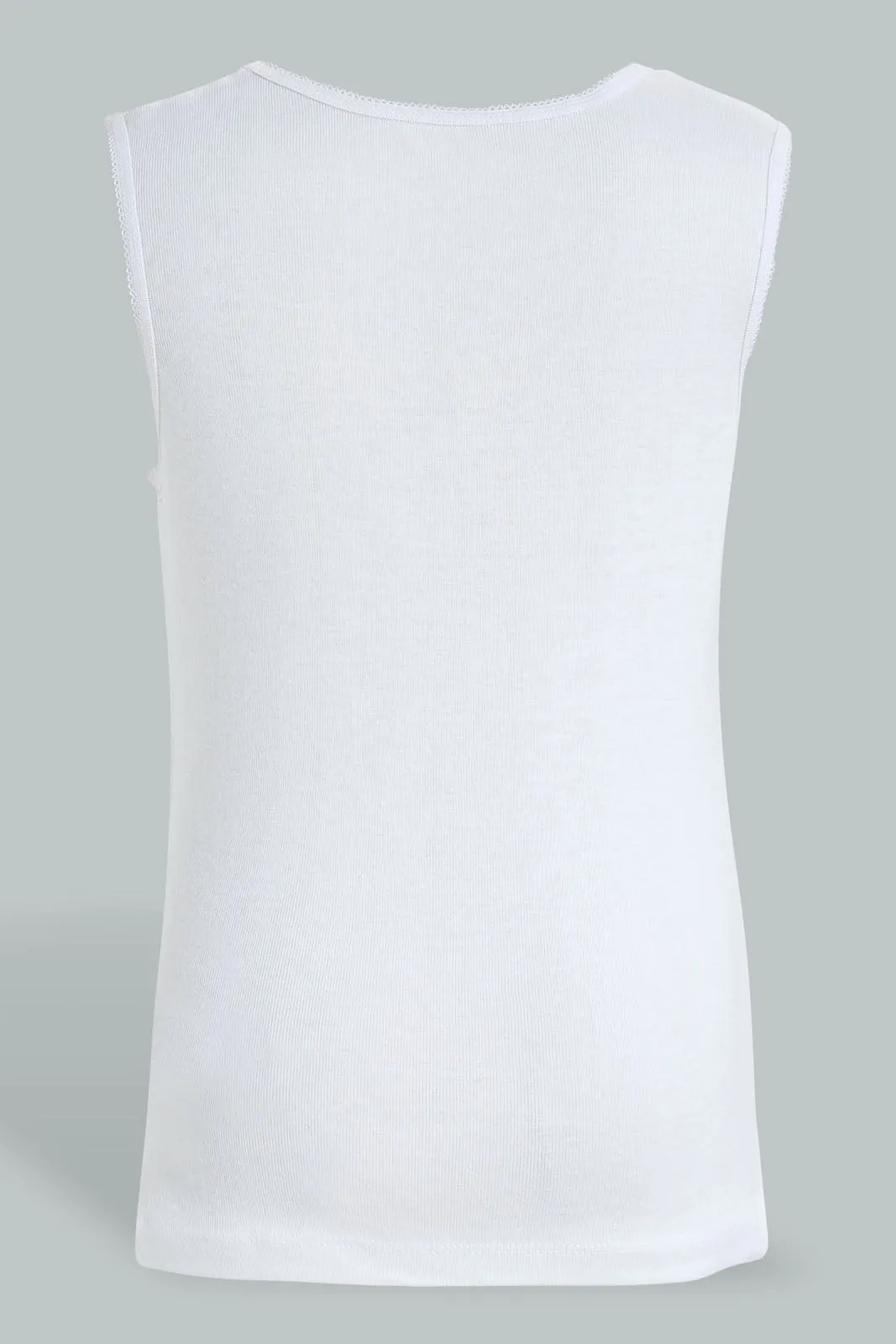 White Solid Vest (Pack of 3)