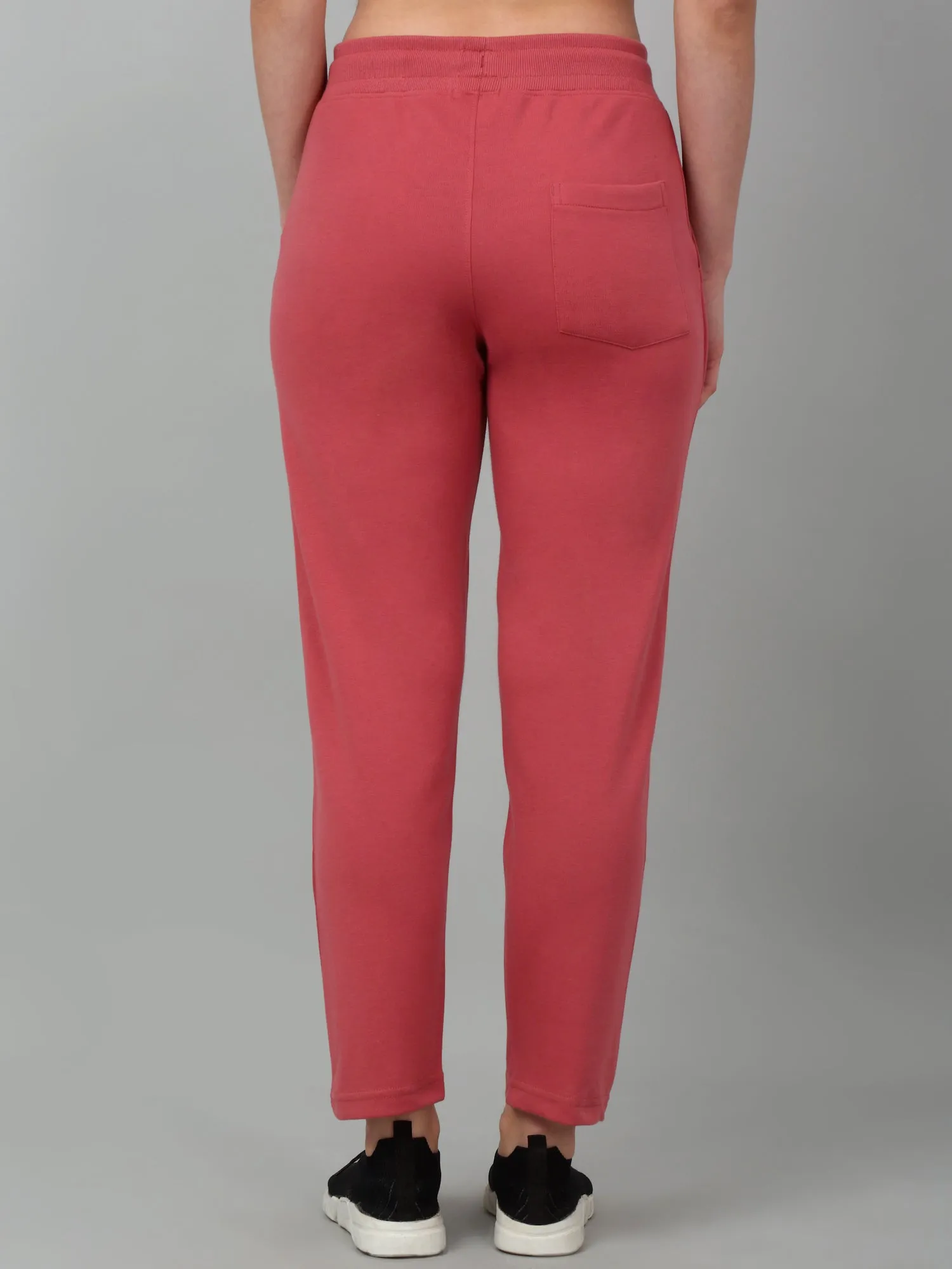 Women's Casual  Pink Ankle length Mid rise Track Pants