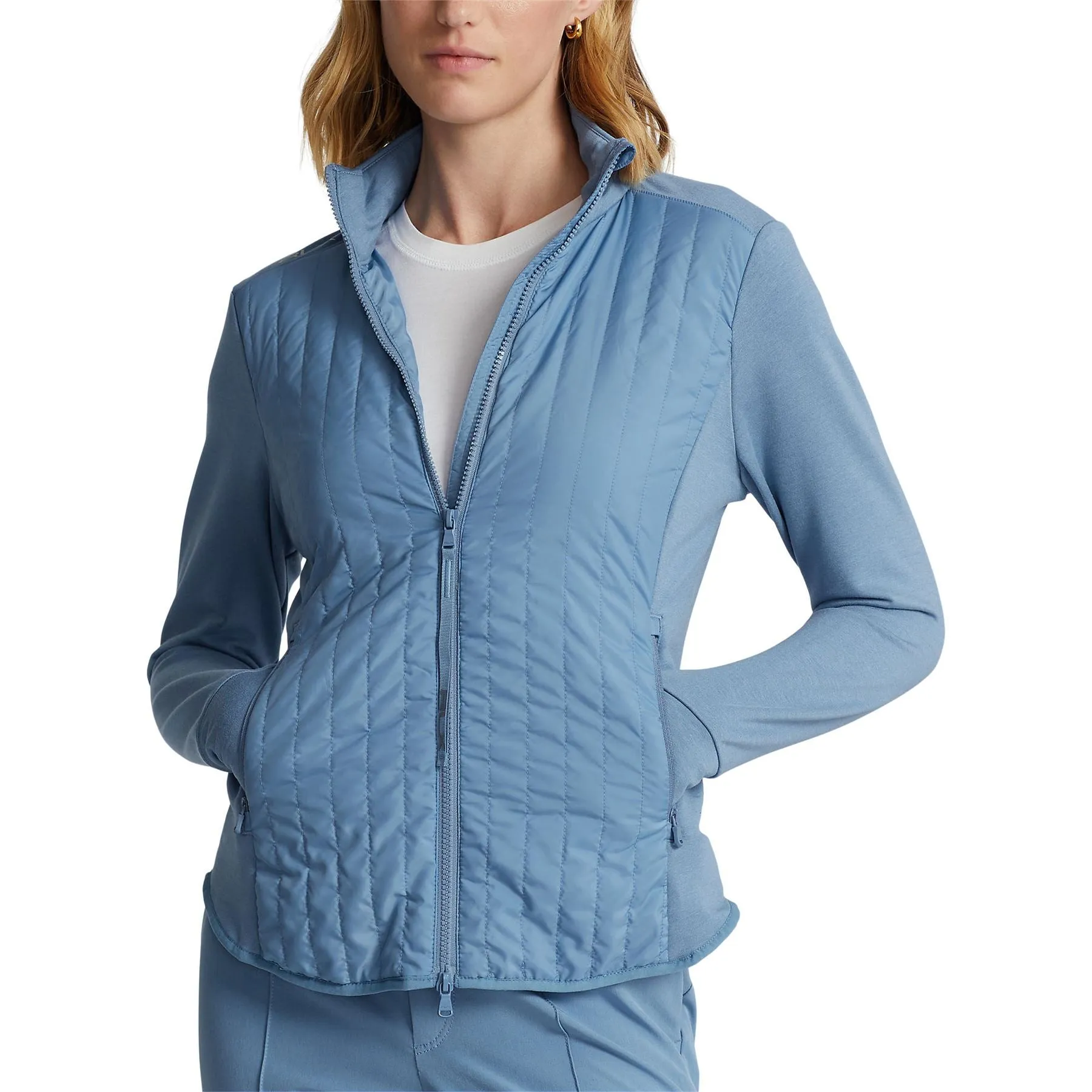 Womens Hybrid Performance Full-Zip Jacket Hatteras Blue - SS23