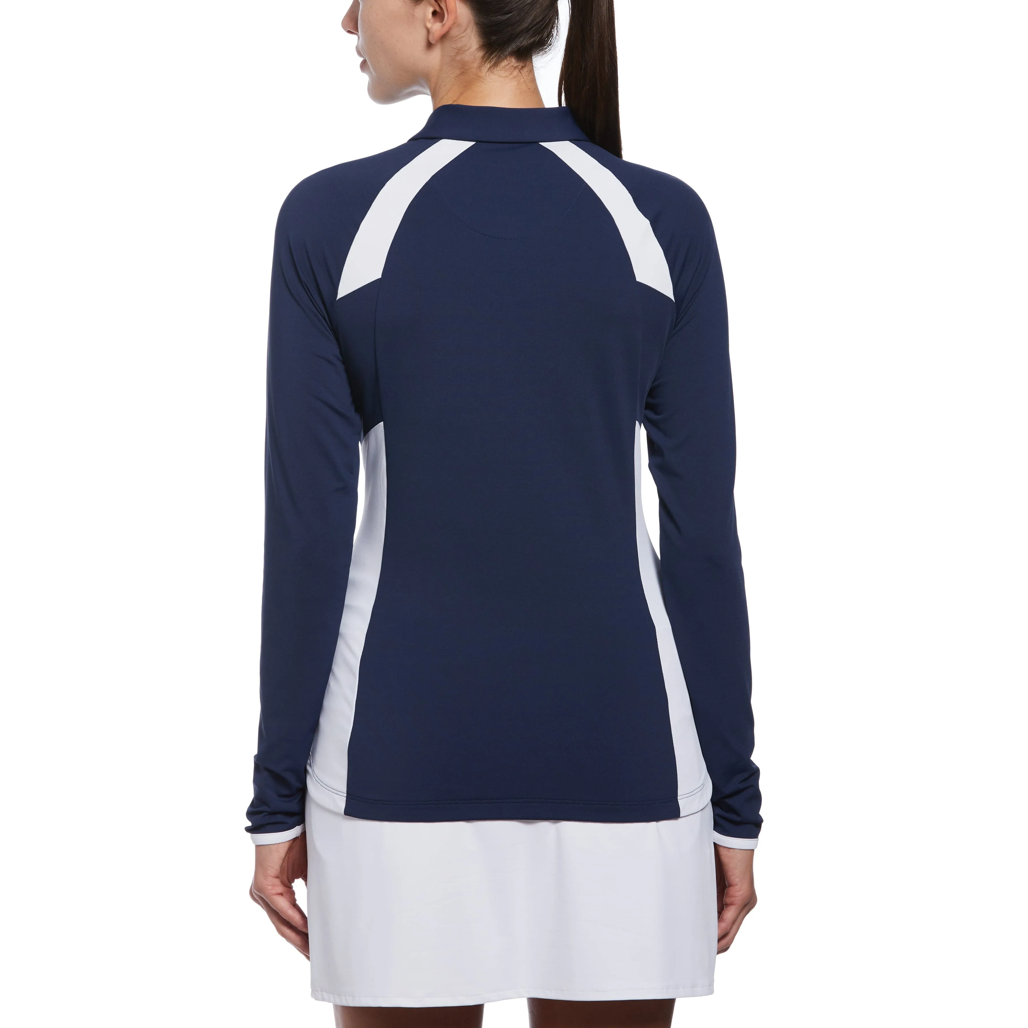 Women's Long Sleeve Color Block Quarter Zip Golf Jacket