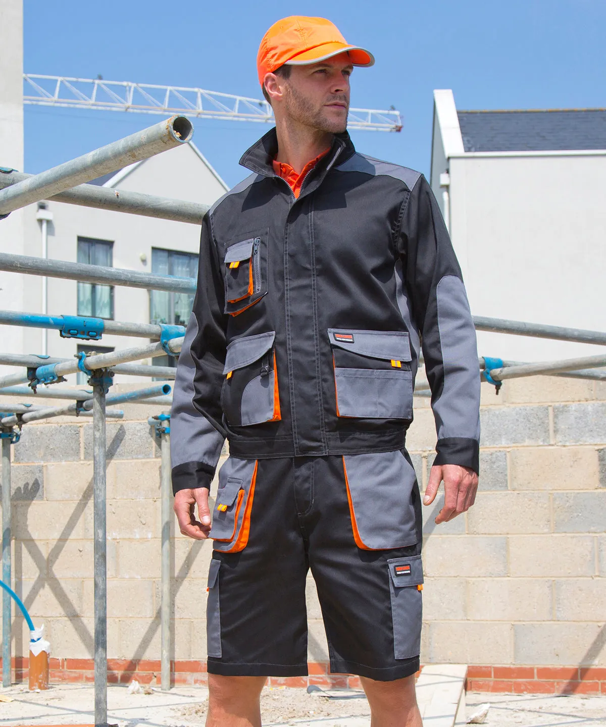 Work-Guard lite jacket | Black/Grey/Orange